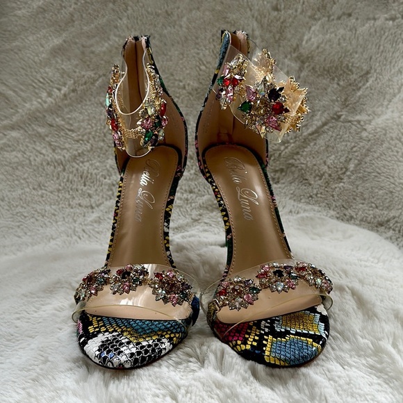 Bella Luna strappy heels 5.5 - Picture 1 of 4